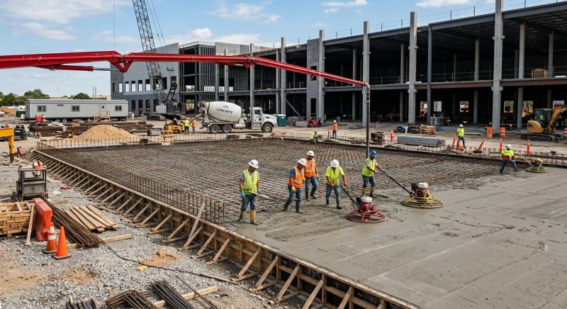 Commercial Slab Installation in Hopewell, NJ